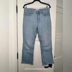 Everlane Straight Leg Cropped Raw Hem Jeans (29)